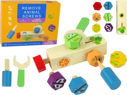Set de vissage en bois avec des animaux