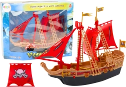 Bateau pirate avec lumières et sons sur roulettes – noir