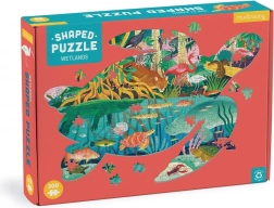 Puzzle en forme de tortue – zones humides, 300 pièces – Mudpuppy
