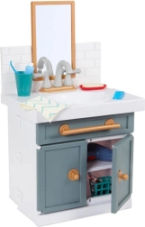 Lavabo de salle de bain pour enfants avec miroir et accessoires
