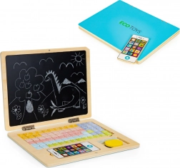 Ordinateur portable en bois éducatif avec tableau magnétique et lettres ECO TOYS