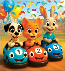 Puzzle en bois Course heureuse 20 pièces WOODEN CITY