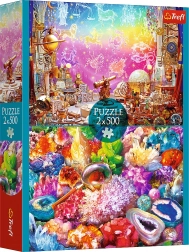 Puzzle 2×500 espace et cristaux