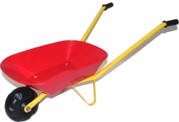 Brouette pour enfant avec bac en plastique – rouge