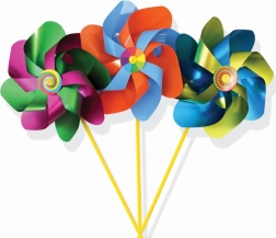 Alexander Maxi Moulin à vent multicolore A (22x42 cm)