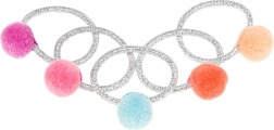 Élastiques pour cheveux avec pompons colorés - Souza! Elif, 5 pièces