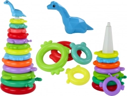 Pyramide empilable colorée girafe – 13 anneaux