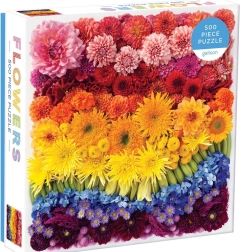 Puzzle Fleurs arc-en-ciel 500 pièces GALISON