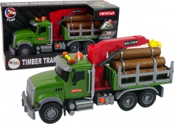 Camion forestier pour enfants avec grue et grumes avec lumières et sons