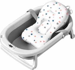Baignoire pliable pour bébé avec thermomètre LCD et tapis de bain