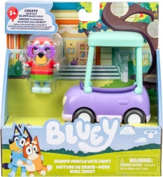 set de figurines BLUEY – la voiture de Mamie et Janet