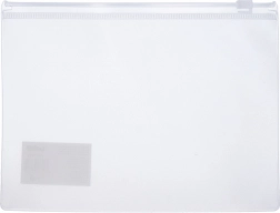 Pochette transparente avec fermeture éclair 33 x 24 cm