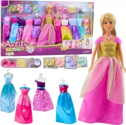 Grande ensemble de mode Anlily Poupée avec robes et accessoires 24 pièces