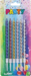 Bougies colorées avec supports