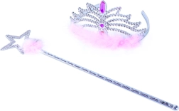 Couronne de princesse avec sceptre rose