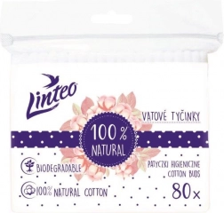 Linteo bâtonnets ouatés en papier 80 pcs