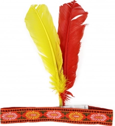 Coiffe amérindienne avec plumes
