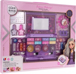 Coffret de maquillage pour enfants avec étui pliable et miroir