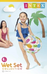 Ballon de plage gonflable 51 cm INTEX – motifs variés