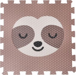 Minideckfloor paresseux, marron avec paresseux crème