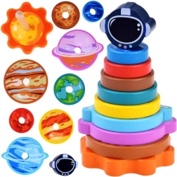 Puzzle en bois avec motif spatial