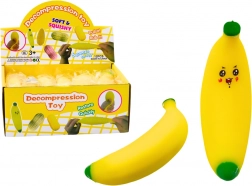 Balle anti-stress en forme de banane jaune