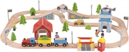 circuit de train en bois 80 pièces 2Kids Toys