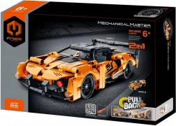 Jeu de construction 2-en-1 voiture de sport et quad à rétrofriction, 278 pièces, orange