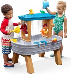 Step2 Table d’eau avec effet pluie, seau et entonnoir + petits animaux