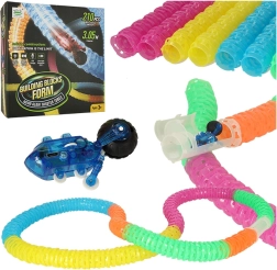 Jeu de construction pour enfants - Circuit de course flexible avec petite voiture rapide