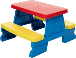 Table de pique-nique pour enfants avec bancs Dorex bleue