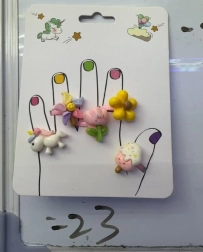 Bagues à Motifs Floraux et Licorne