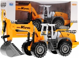 Pelle mécanique pour enfants 3+ avec godet mobile et capot ouvrant