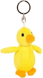 Porte-clés en peluche petit canard 4 × 8 cm