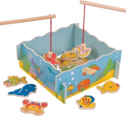 Jeu de pêche magnétique en bois – océan – BIGJIGS TOYS