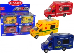 Véhicules de secours à friction - Police, Pompiers, Ambulance