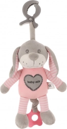 Jouet en peluche éducatif musical avec clip BABY MIX chien rose