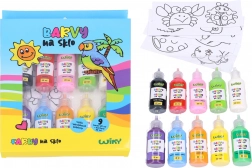 Peintures pour verre ensemble 9+1 incluant des pochoirs