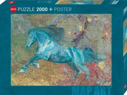Puzzle HEYE Map Art : cheval 2000 pièces
