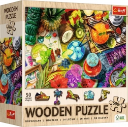 TREFL Puzzle en bois Cocktails colorés 501 pièces