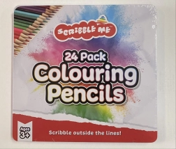 Crayons de couleur en boîte métallique 24 pcs