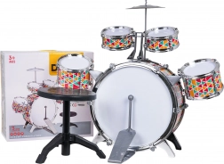 batterie colorée pour enfants avec tabouret