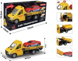 camion de remorquage avec voiture de course avec lumières et sons