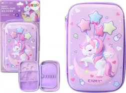 Grand étui 3D Licorne, violet 23 × 15 × 5 cm