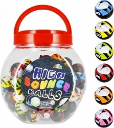 Balle rebondissante Coccinelle 3 cm en boîte – assortiment coloré