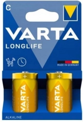 Piles alcalines Longlife type C, lot de 2