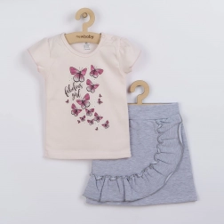 Ensemble bébé t-shirt et jupe Butterflies