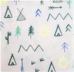Serviettes en papier Tipi Forêt MERI MERI 33 × 33 cm, 20 pcs