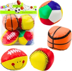Ensemble de 4 balles de sport souples