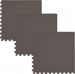 Tapis en mousse HUMBI 180 × 60, grands puzzles imperméables, sûr, 3 pièces, marron